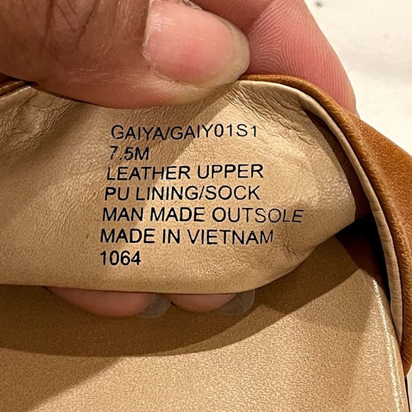 Steve Madden Gaiya Leather Brown Wedge Platform Sandals Size 7.5M - Picture 7 of 8